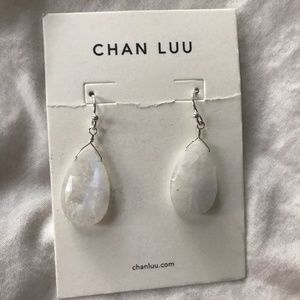 Chan Luu Moonstone Pear Pendant Earrings Sublime